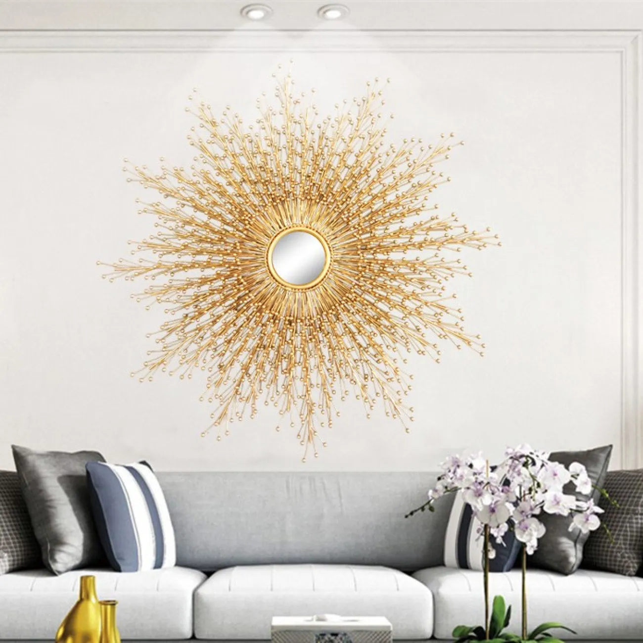 Креативное декоративное настенное зеркало для гостиной LaLume DK20855-23