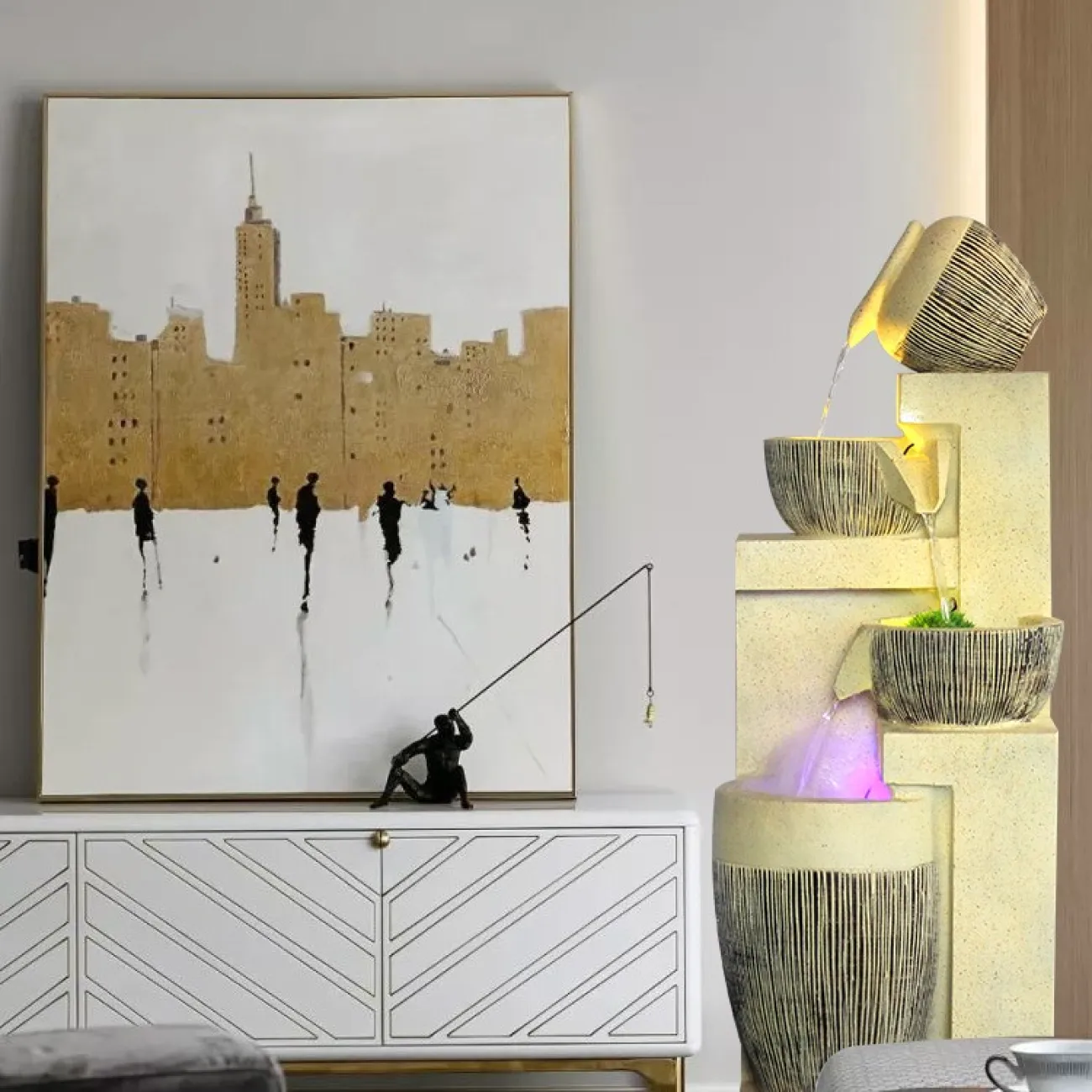 Фонтан для дома с подсветкой LaLume MB20858-23