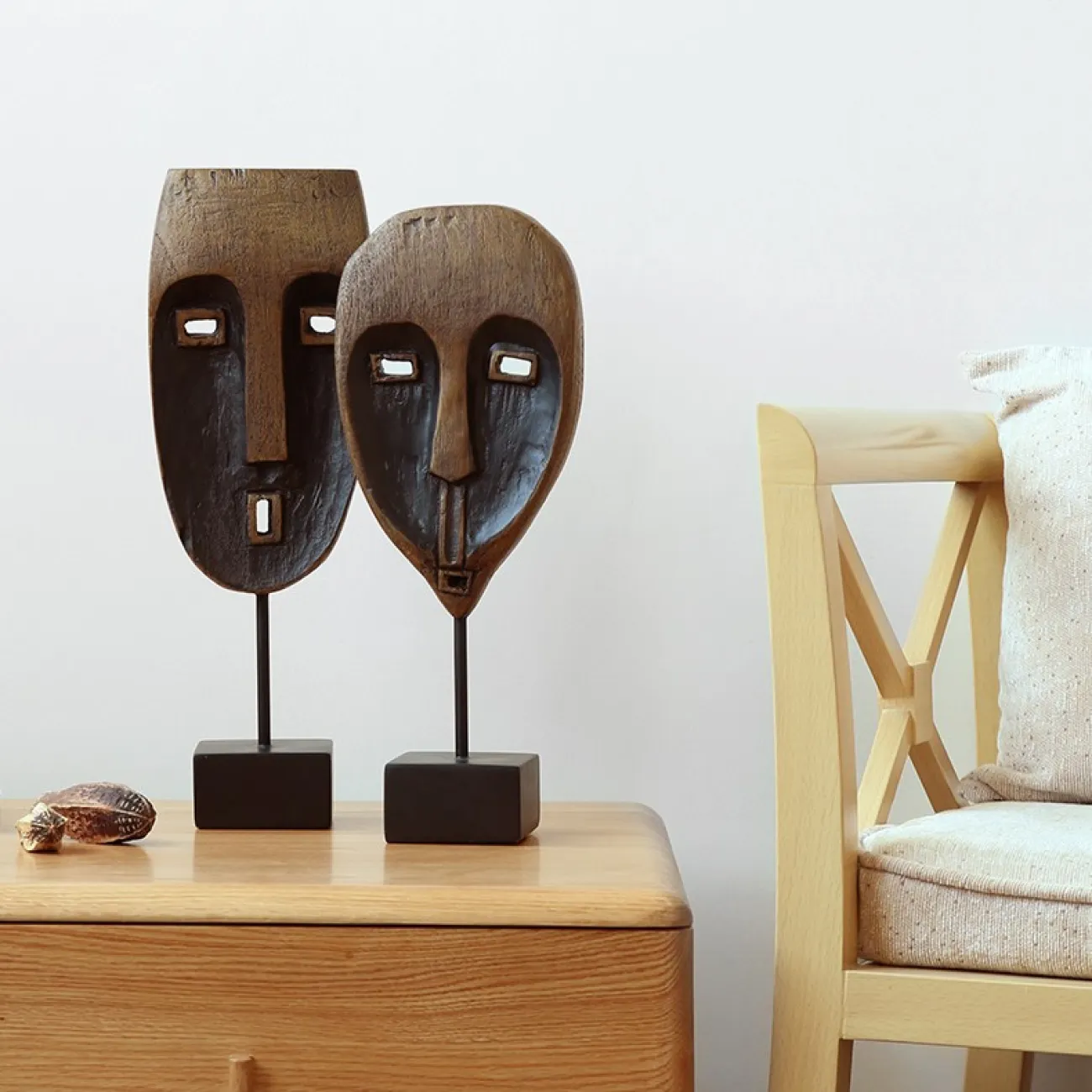 Дизайнерский декор в виде маски для гостиной в современном стиле LaLume DK20861-23