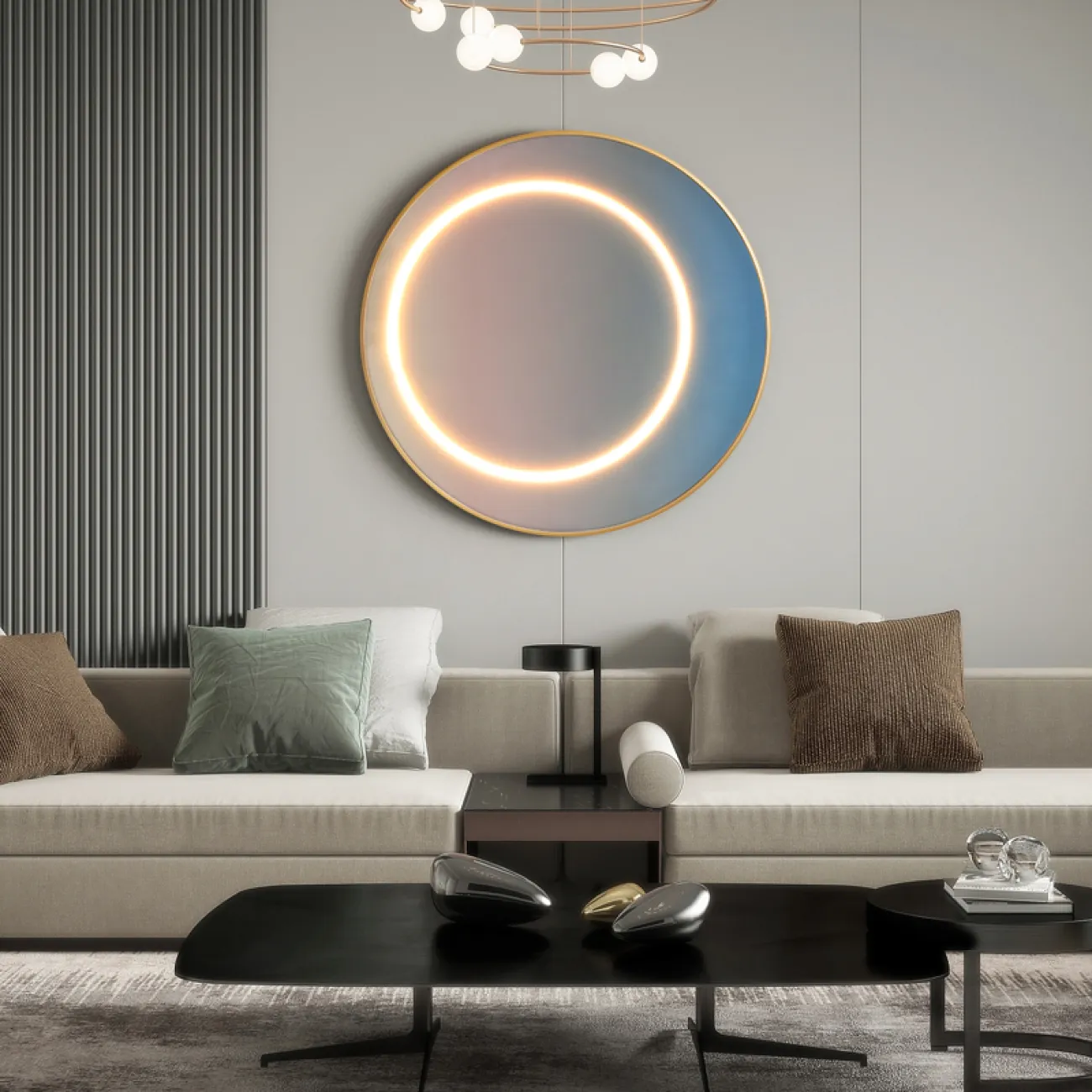 Дизайнерский настенный декор с подсветкой LaLume DK20877-23