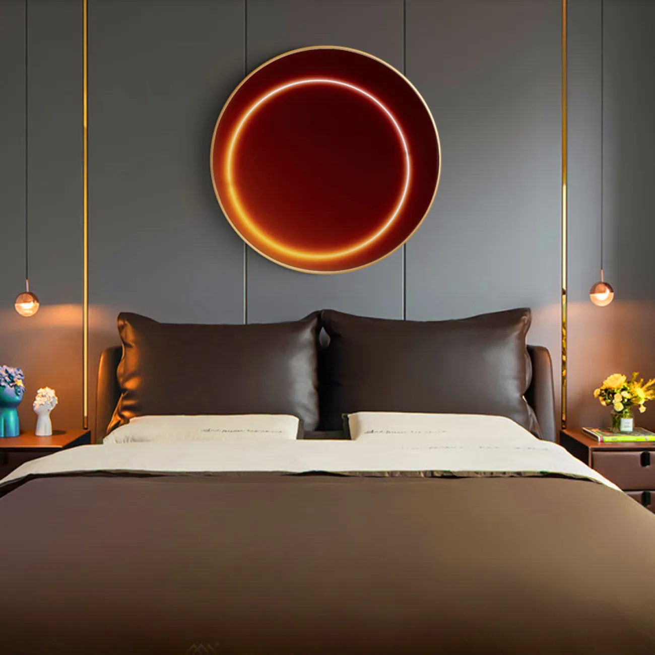 Дизайнерский настенный декор с подсветкой LaLume DK20877-23