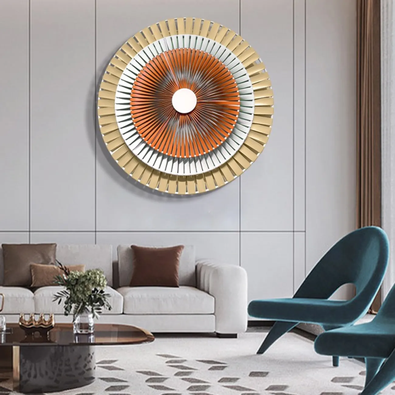 Круглый настенный декор для гостиной LaLume DK20878-23