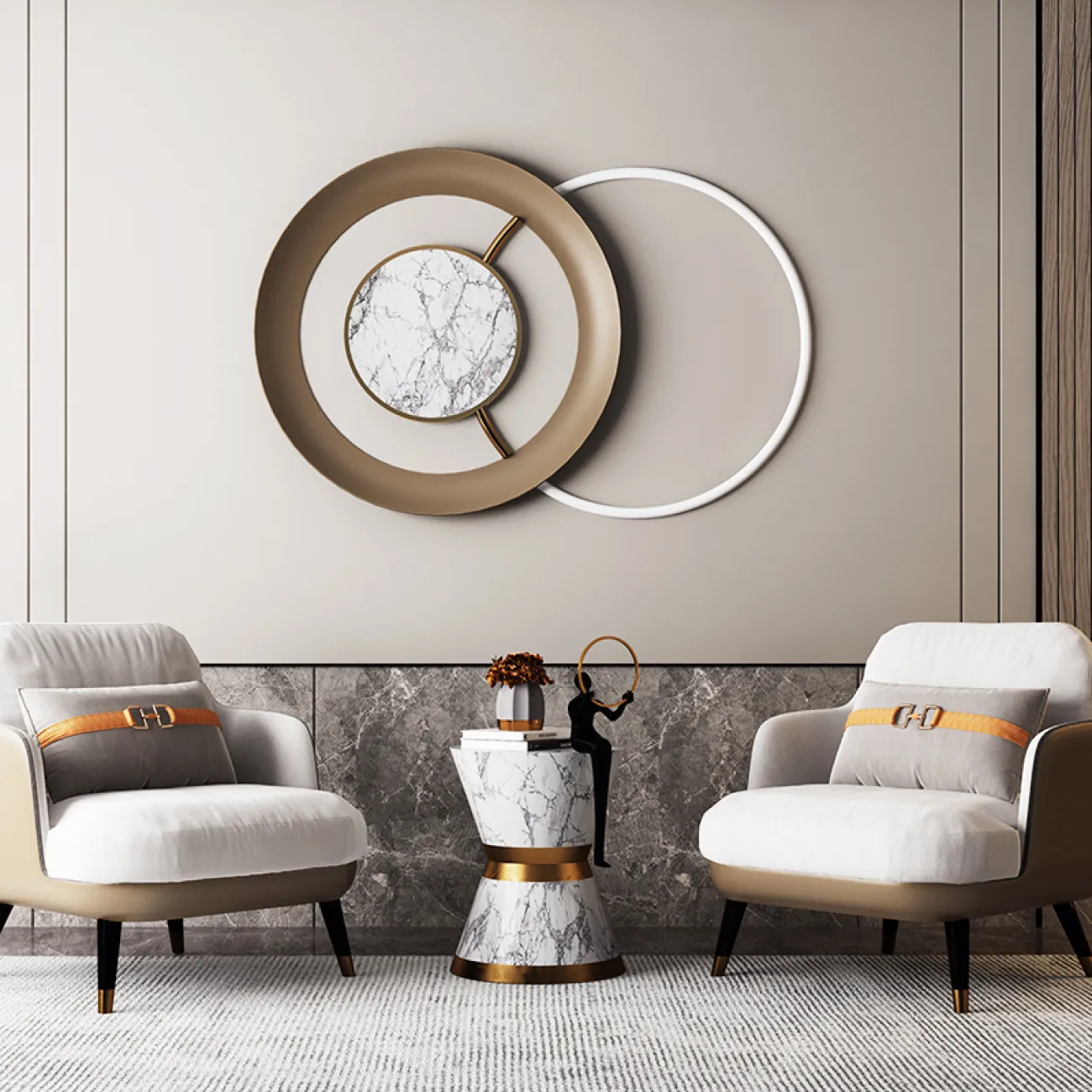 Дизайнерский настенный декор для гостиной LaLume DK20880-23