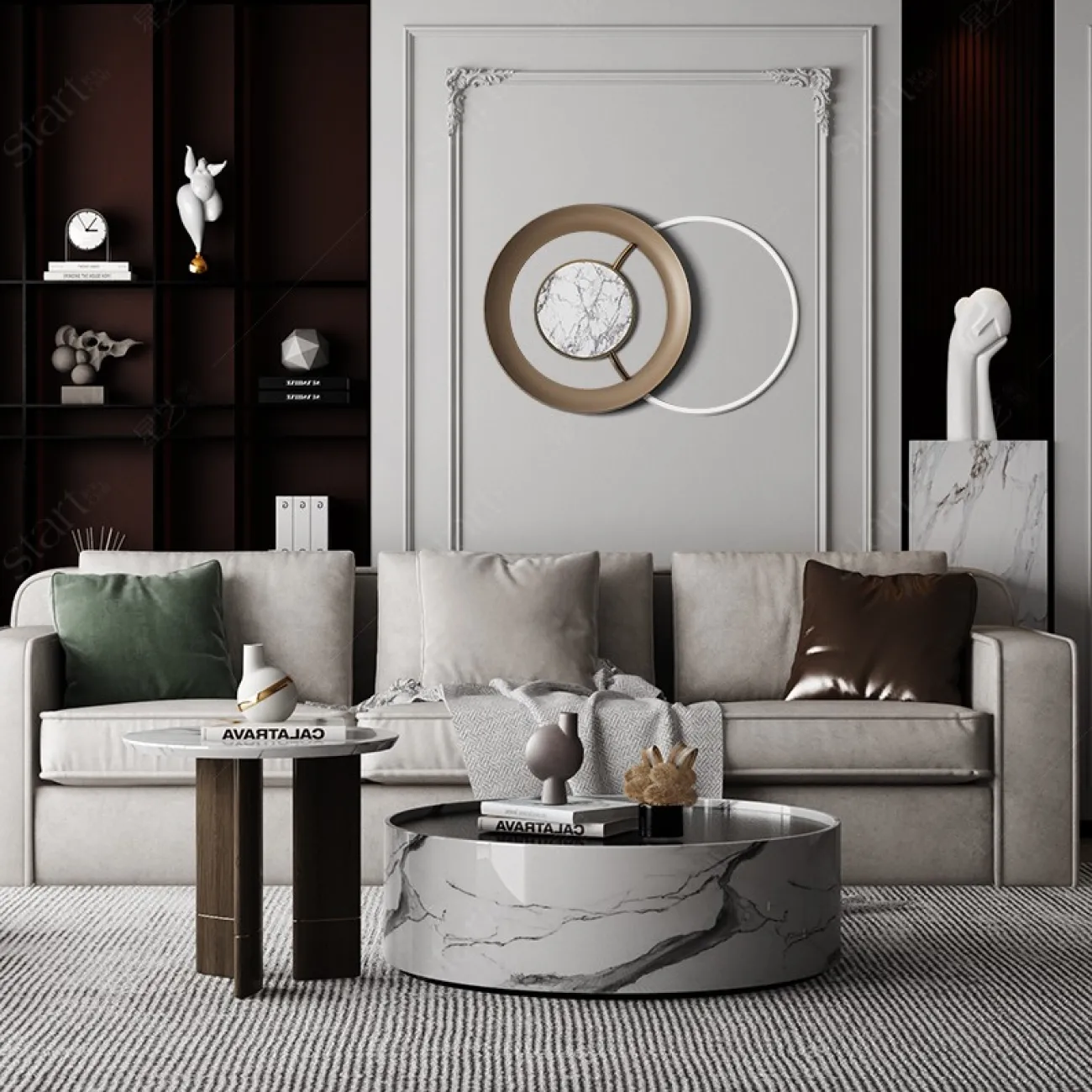 Дизайнерский настенный декор для гостиной LaLume DK20880-23