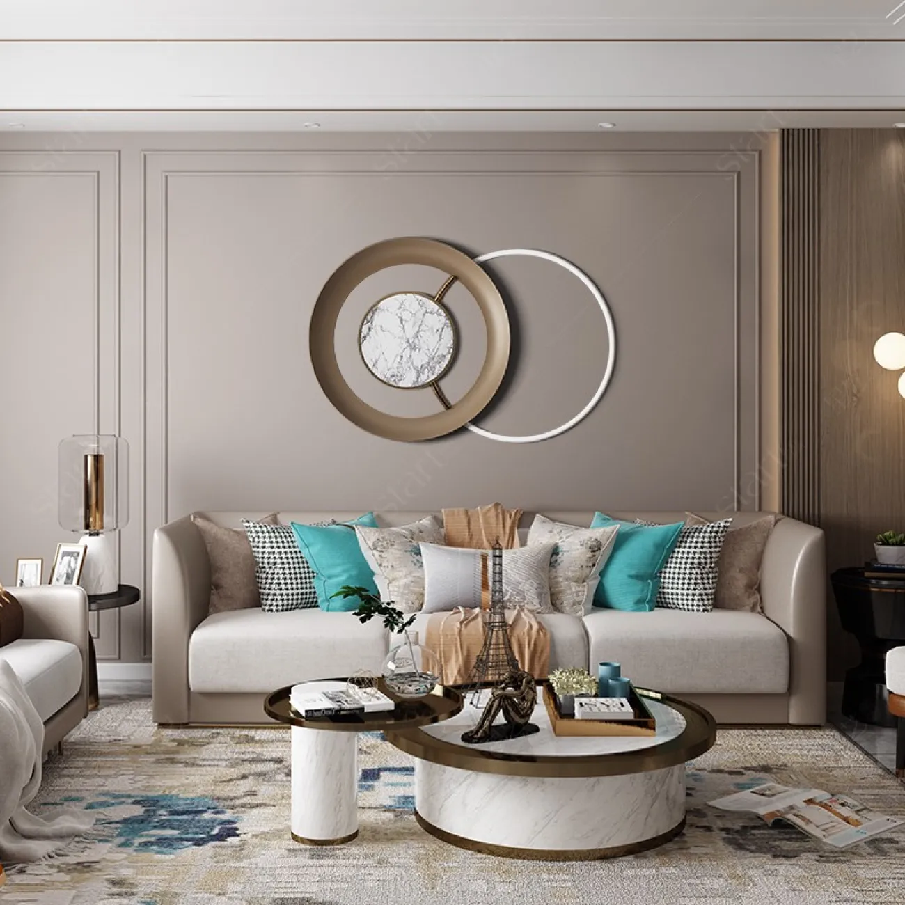 Дизайнерский настенный декор для гостиной LaLume DK20880-23