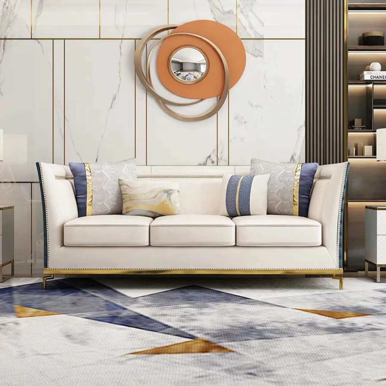 Оригинальное настенное зеркало для гостиной LaLume DK20885-23 Оригинальное настенное зеркало для гостиной LaLume DK20885-23