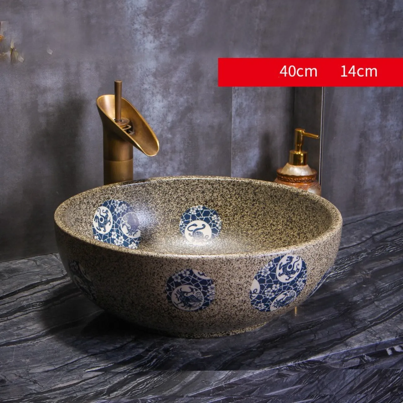 Керамический креативный умывальник для ванной комнаты LaLume MB20741-23 Керамический креативный умывальник для ванной комнаты LaLume MB20741-23