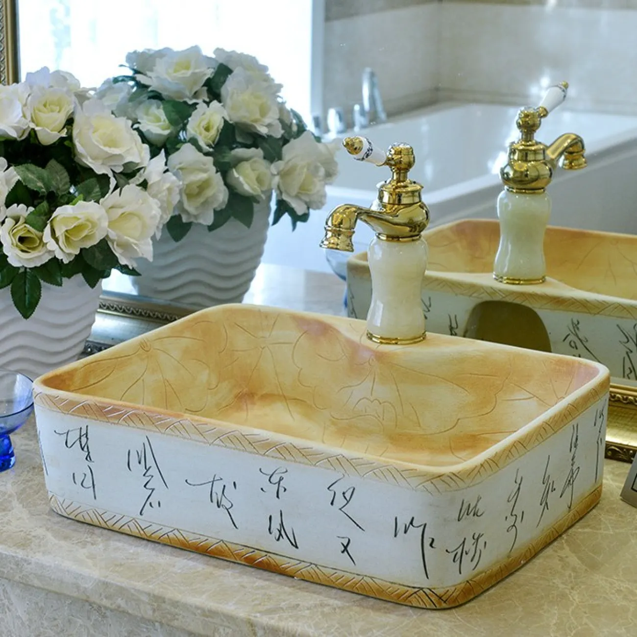 Керамический белый умывальник для ванной комнаты LaLume MB20742-23