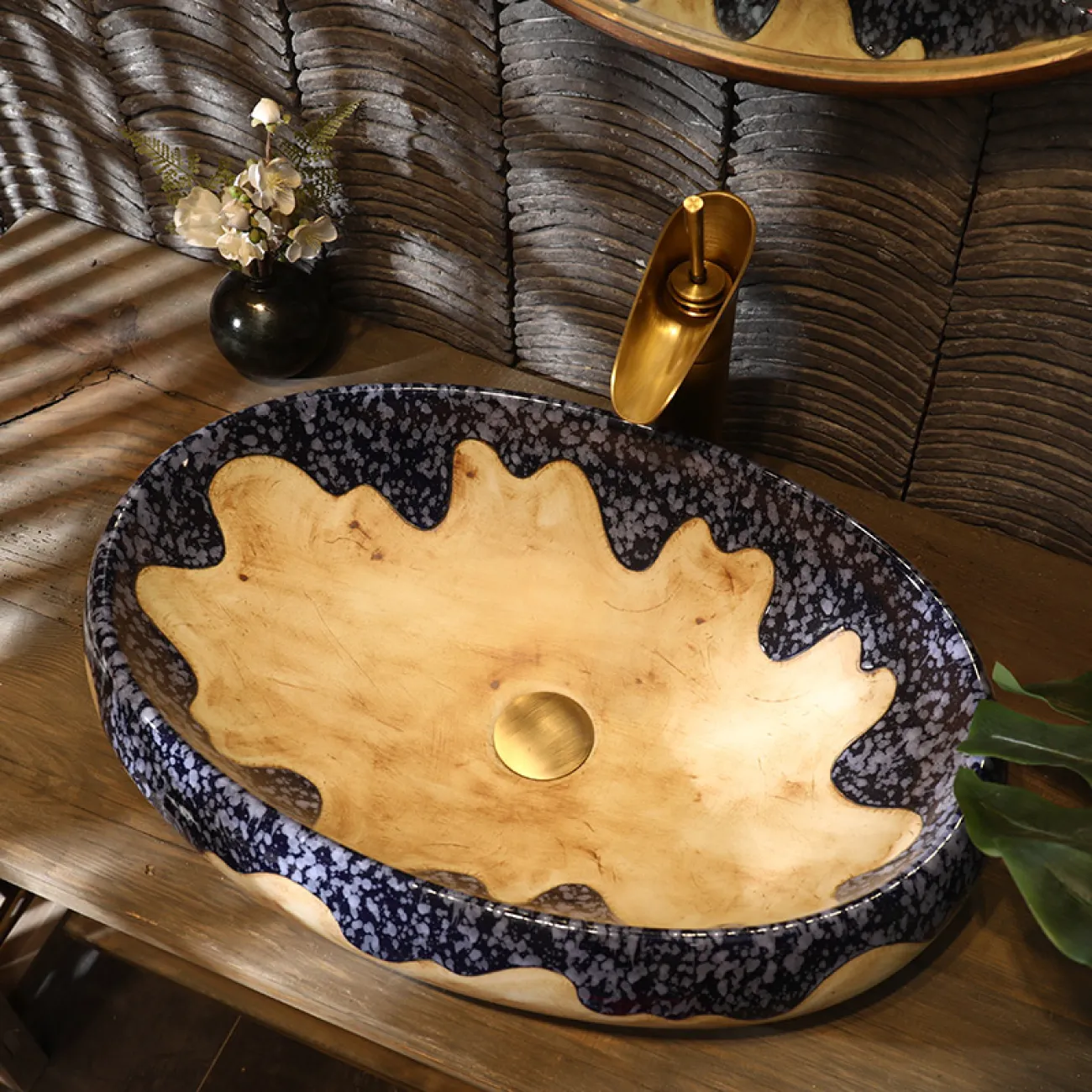 Керамический овальный умывальник для ванной комнаты LaLume MB20745-23