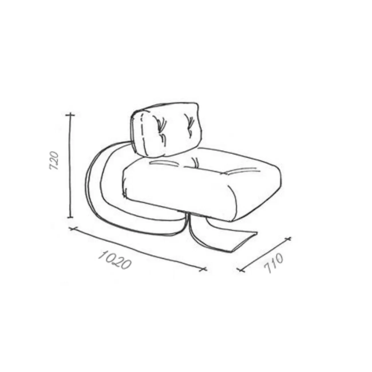 Креативное кожаное кресло для гостиной LaLume MB20751-23 Креативное кожаное кресло для гостиной LaLume MB20751-23