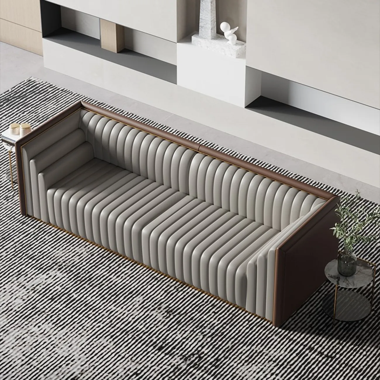 Роскошный кожаный диван для гостиной LaLume MB20752-23