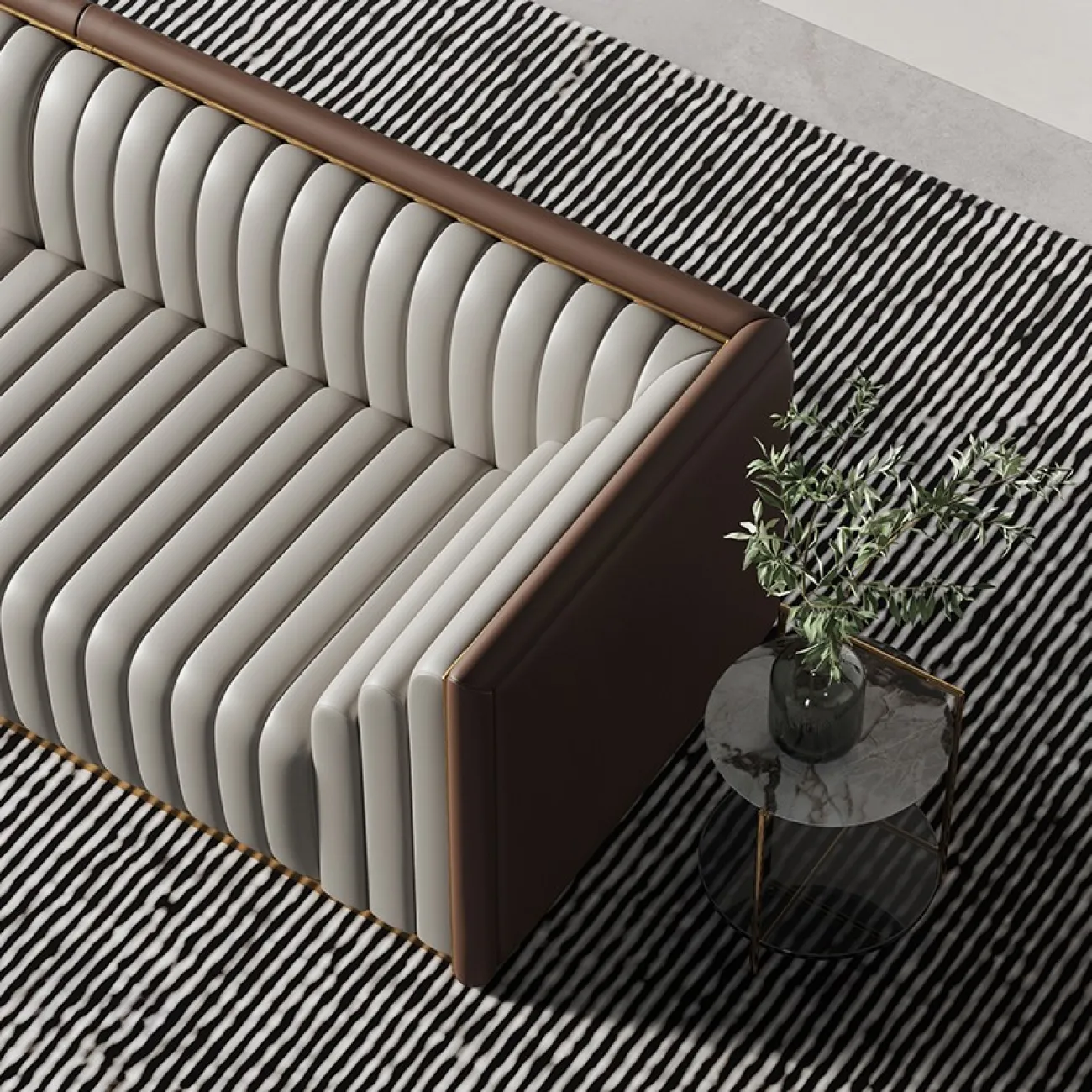 Роскошный кожаный диван для гостиной LaLume MB20752-23