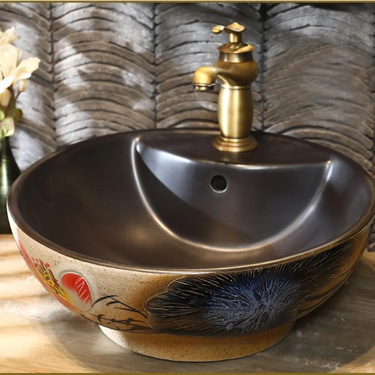 Керамический креативный умывальник для ванной комнаты LaLume MB20753-23