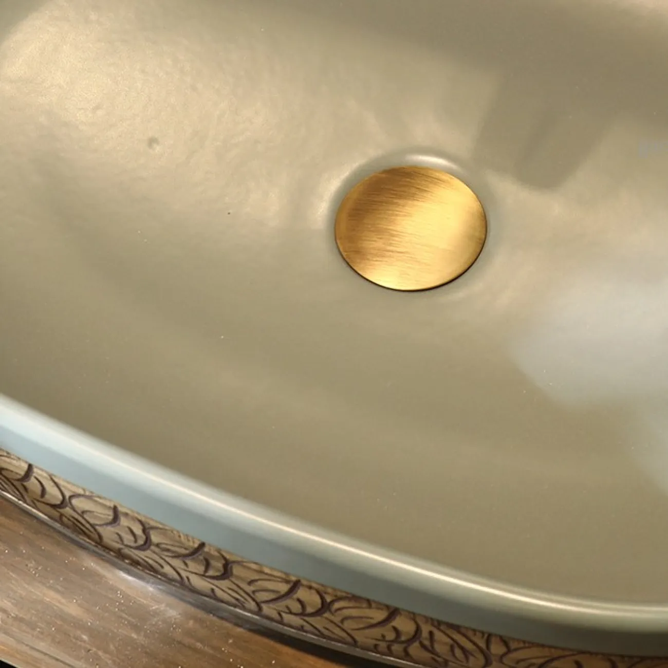 Керамический овальный умывальник для ванной комнаты LaLume MB20755-23