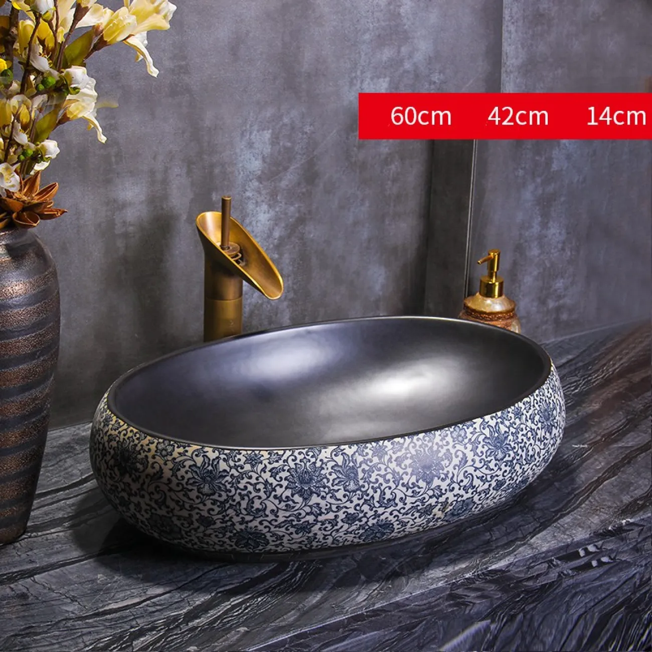 Керамический креативный умывальник для ванной комнаты LaLume MB20758-23