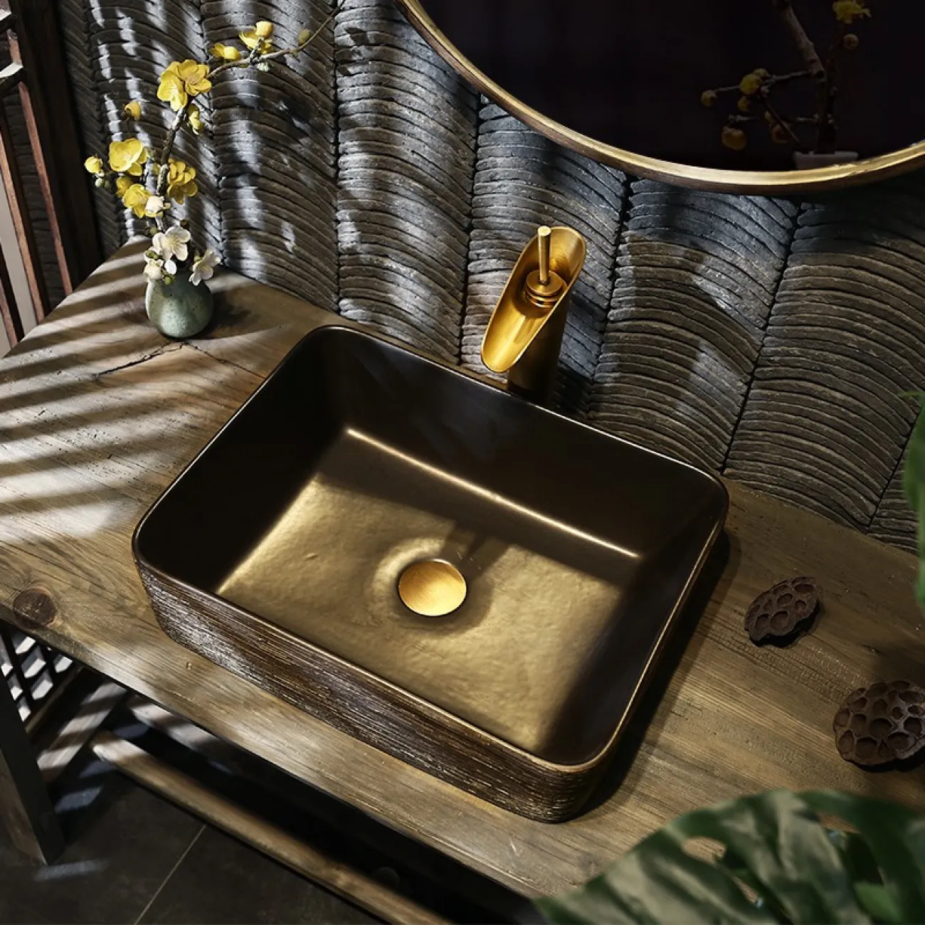 Керамический креативный умывальник для ванной комната LaLume MB20776-23