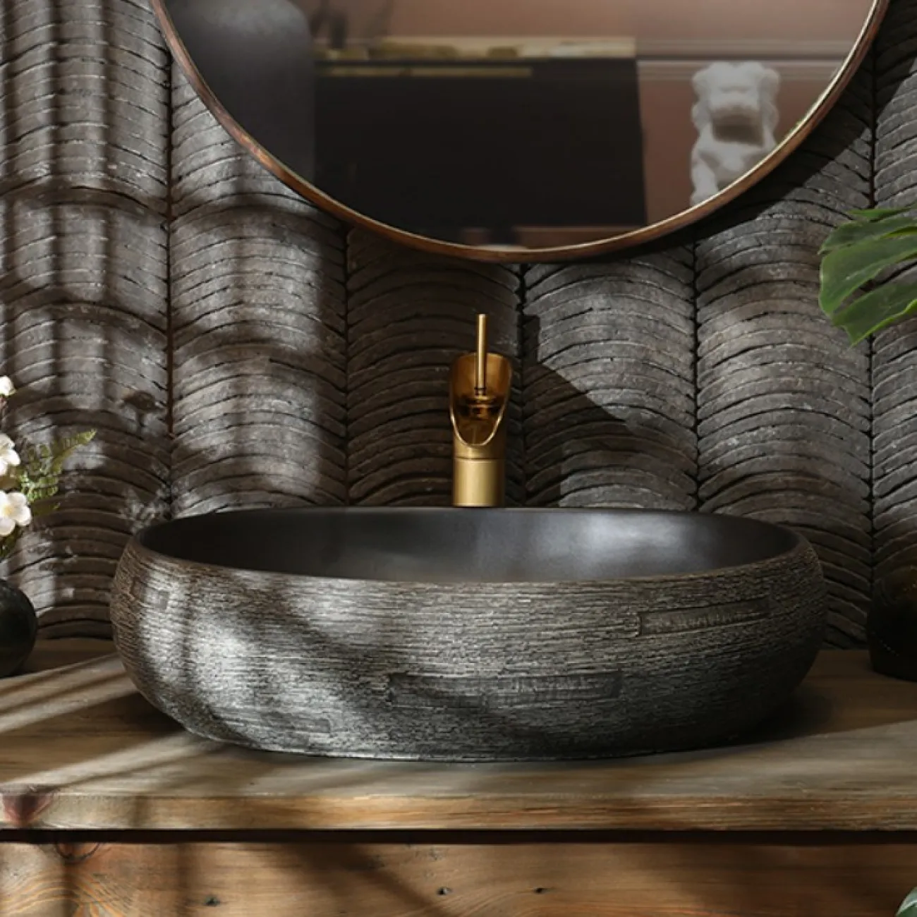 Керамический креативный умывальник для ванной комната LaLume MB20776-23