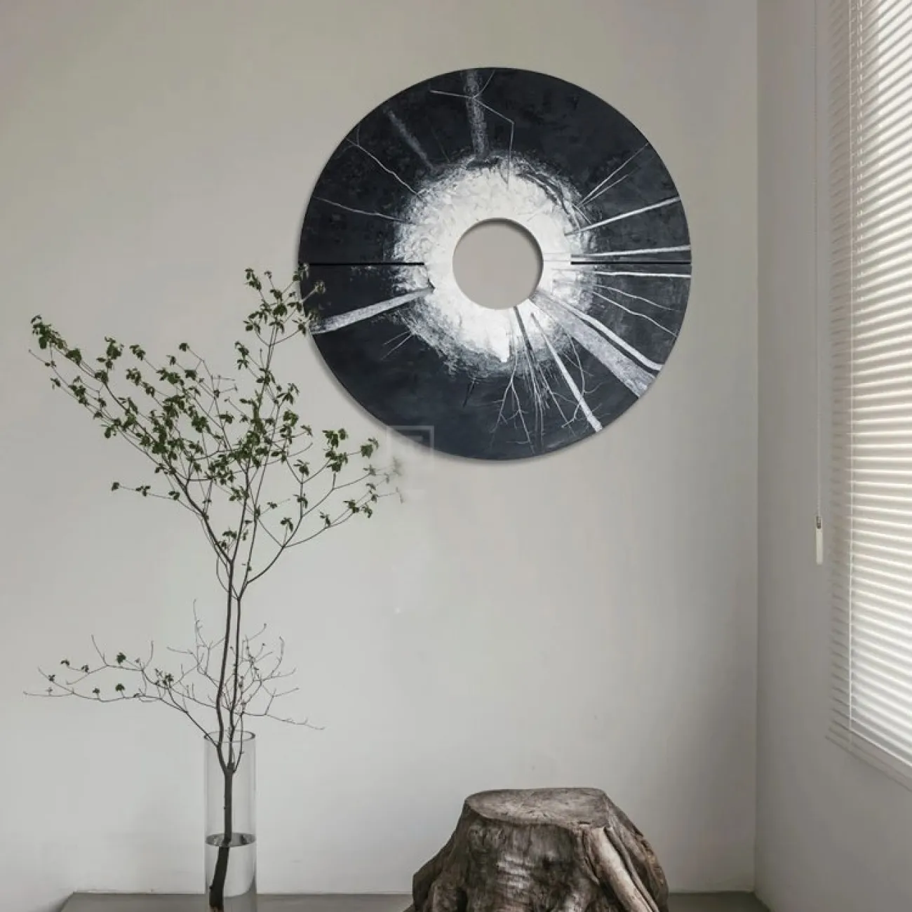 Круглый настенный декор в китайском стиле LaLume DK20953-23