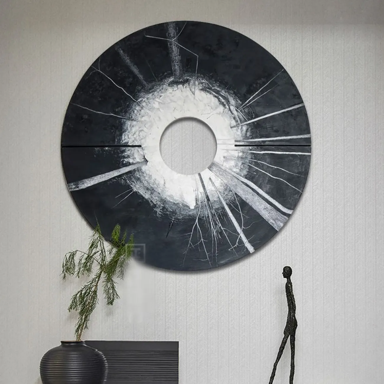 Круглый настенный декор в китайском стиле LaLume DK20953-23