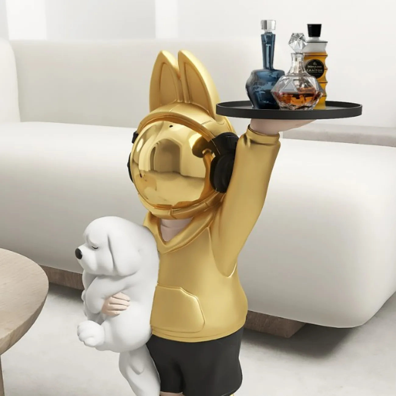 Астронавт с милой собакой и подносом LaLume DK20968-23