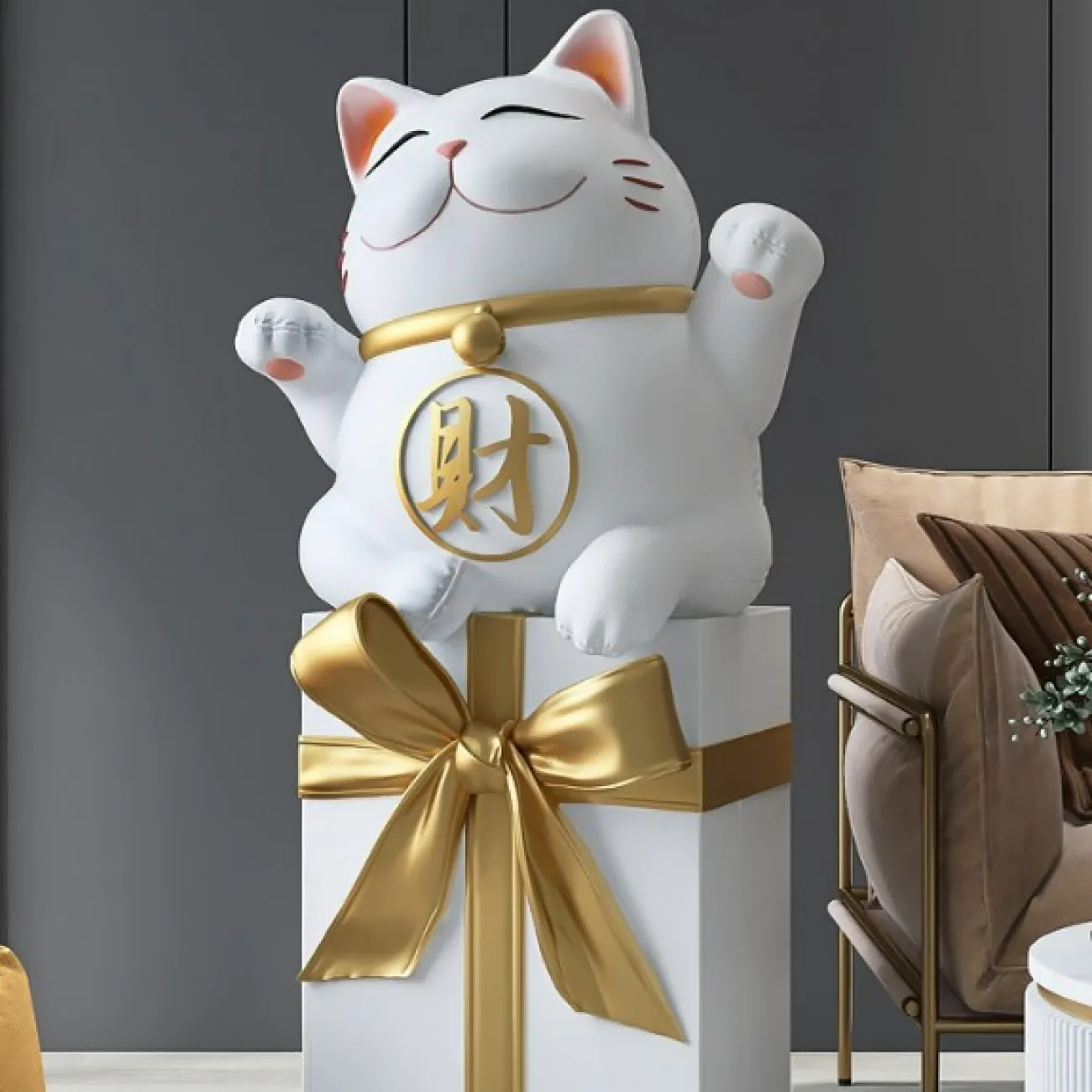 Китайский кот на подарочной коробке LaLume DK20969-23