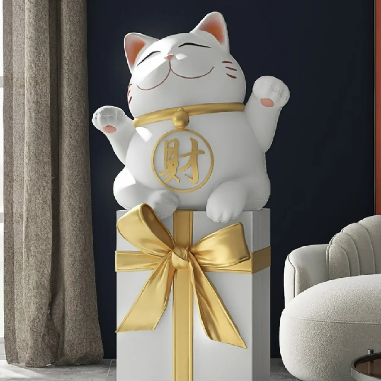 Китайский кот на подарочной коробке LaLume DK20969-23