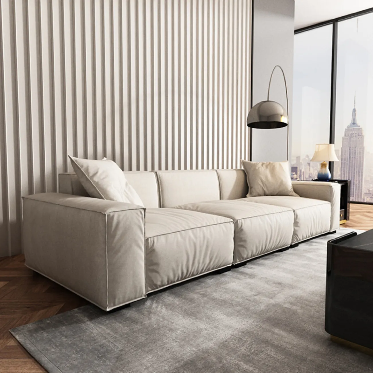 Мягкий тканевый диван для гостиной LaLume MB20978-23