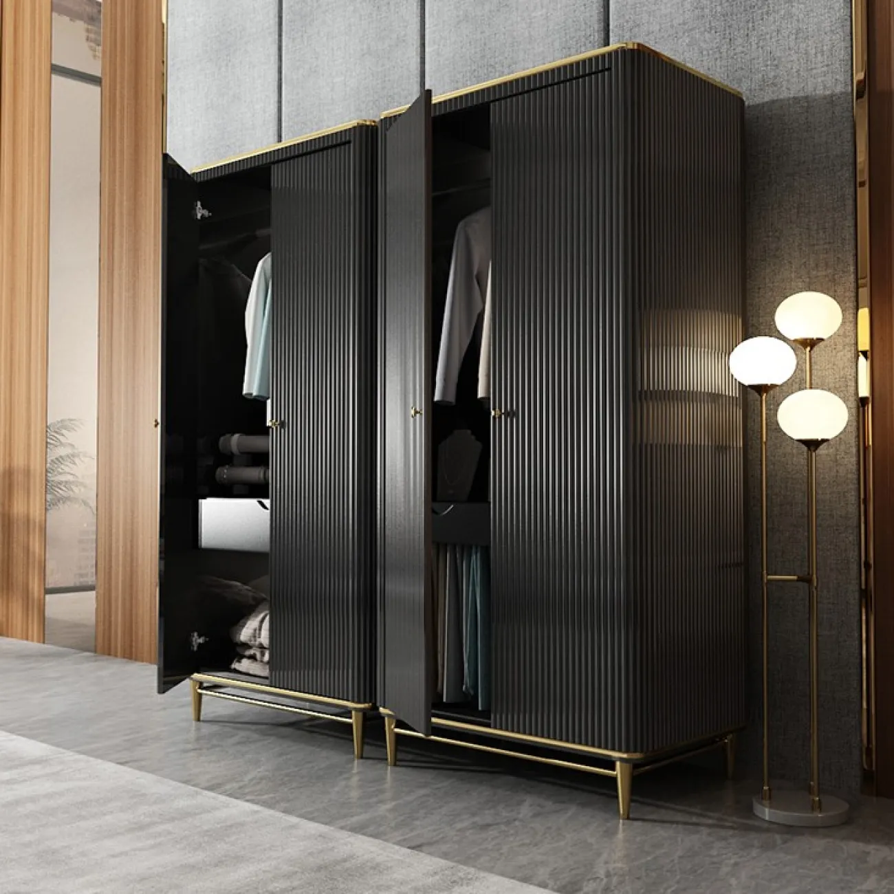 Шкаф в минималистическом стиле для спальни LaLume MB20979-23