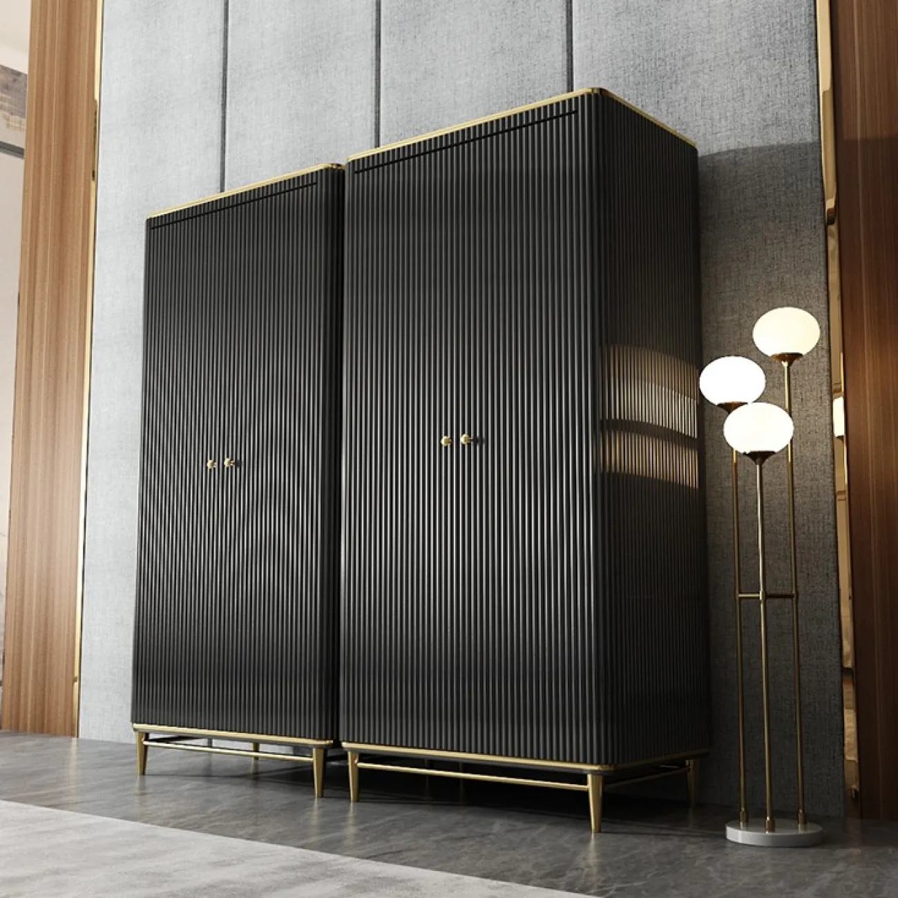 Шкаф в минималистическом стиле для спальни LaLume MB20979-23