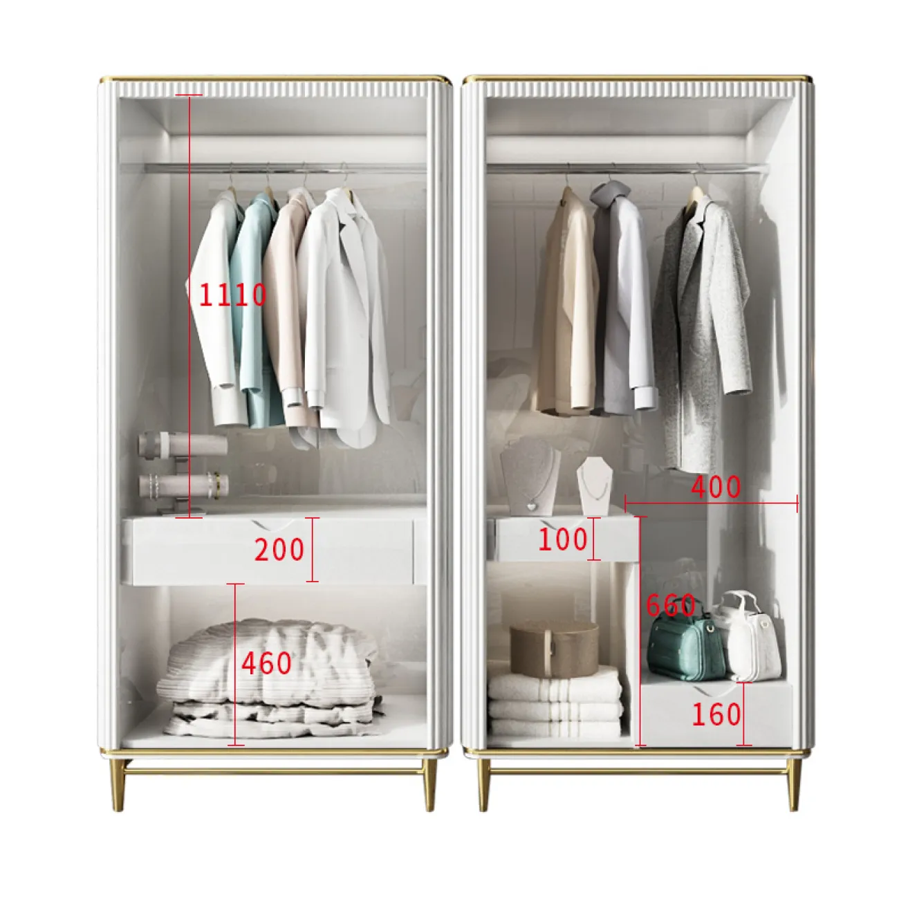 Шкаф в минималистическом стиле для спальни LaLume MB20979-23