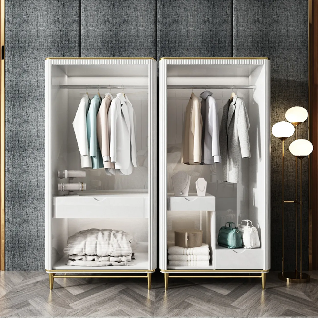 Шкаф в минималистическом стиле для спальни LaLume MB20979-23