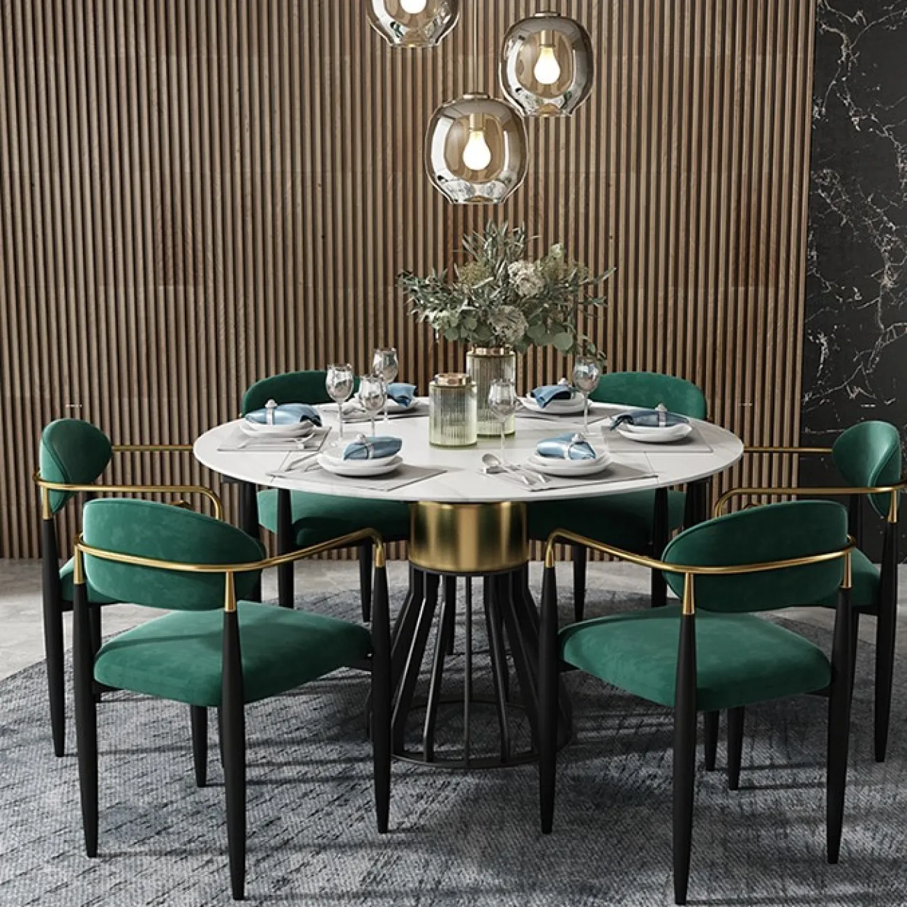 Круглый раскладной стол для гостиной LaLume MB20908-23