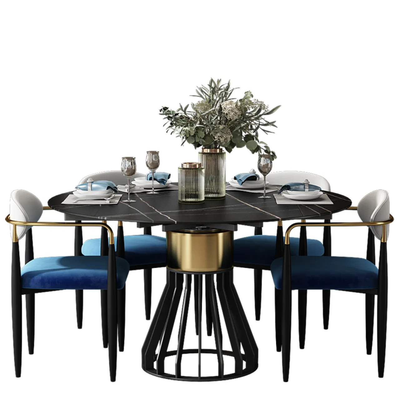 Круглый раскладной стол для гостиной LaLume MB20908-23