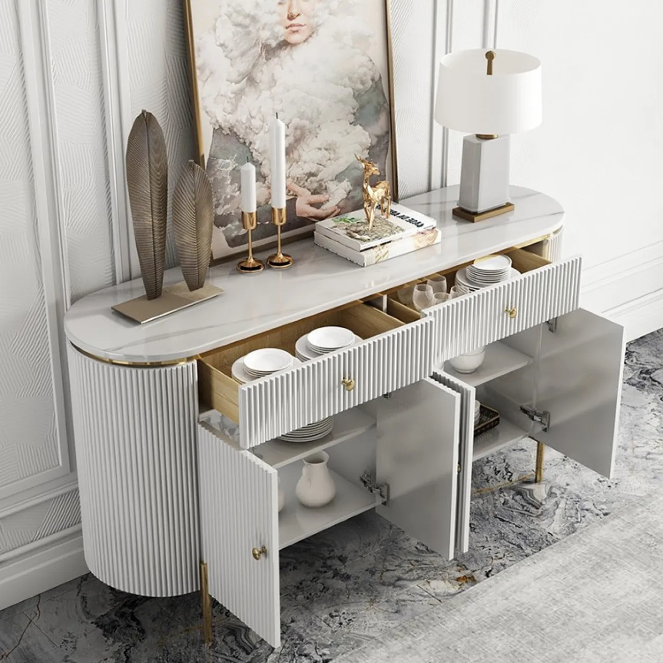 Аккуратный дизайнерский комод LaLume MB20984-23