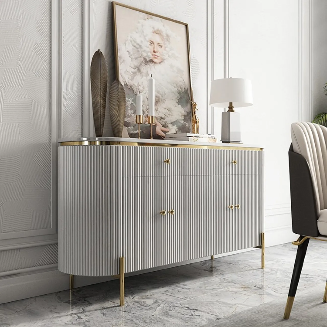 Аккуратный дизайнерский комод LaLume MB20984-23