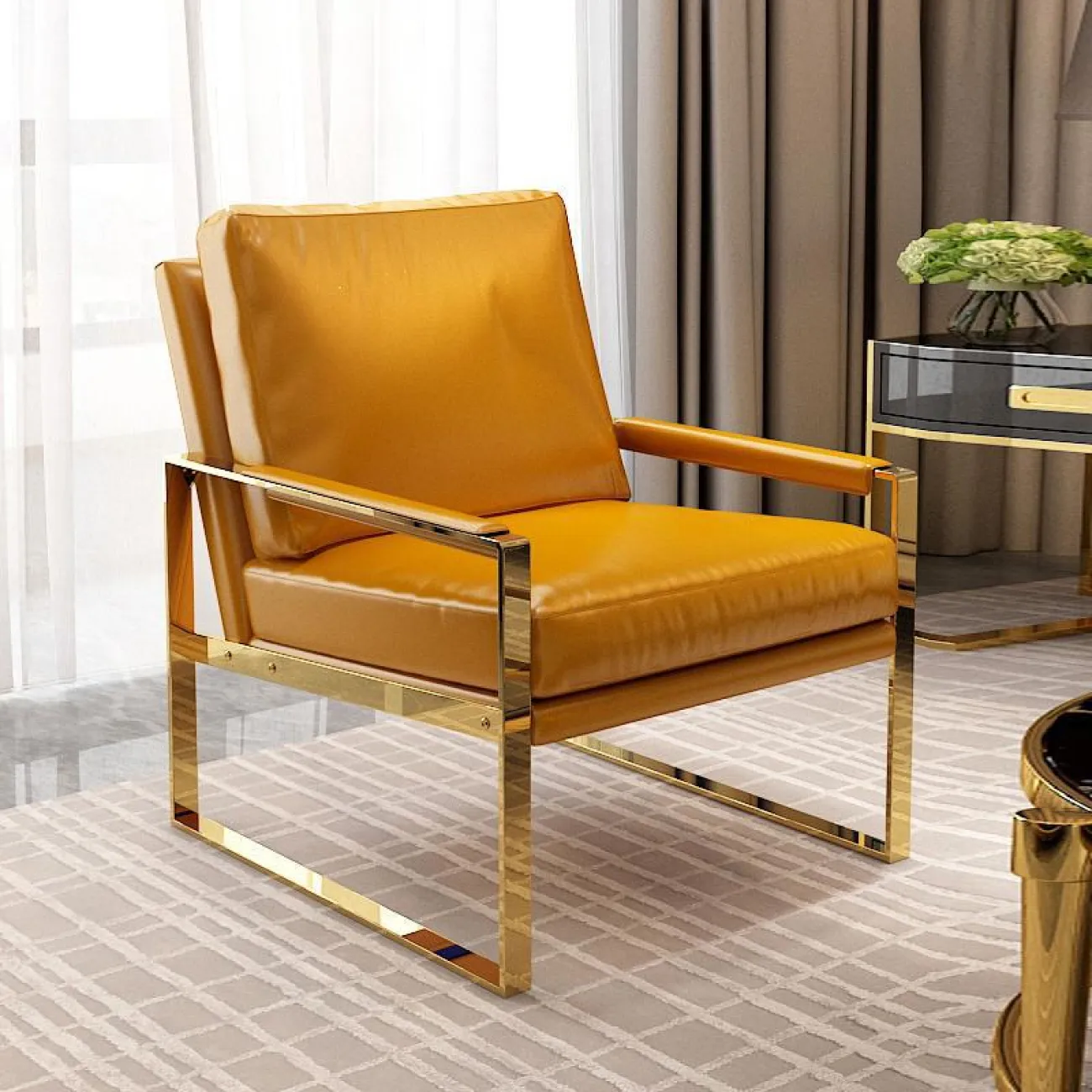 Удобное одноместное кресло для гостиной LaLume MB20987-23