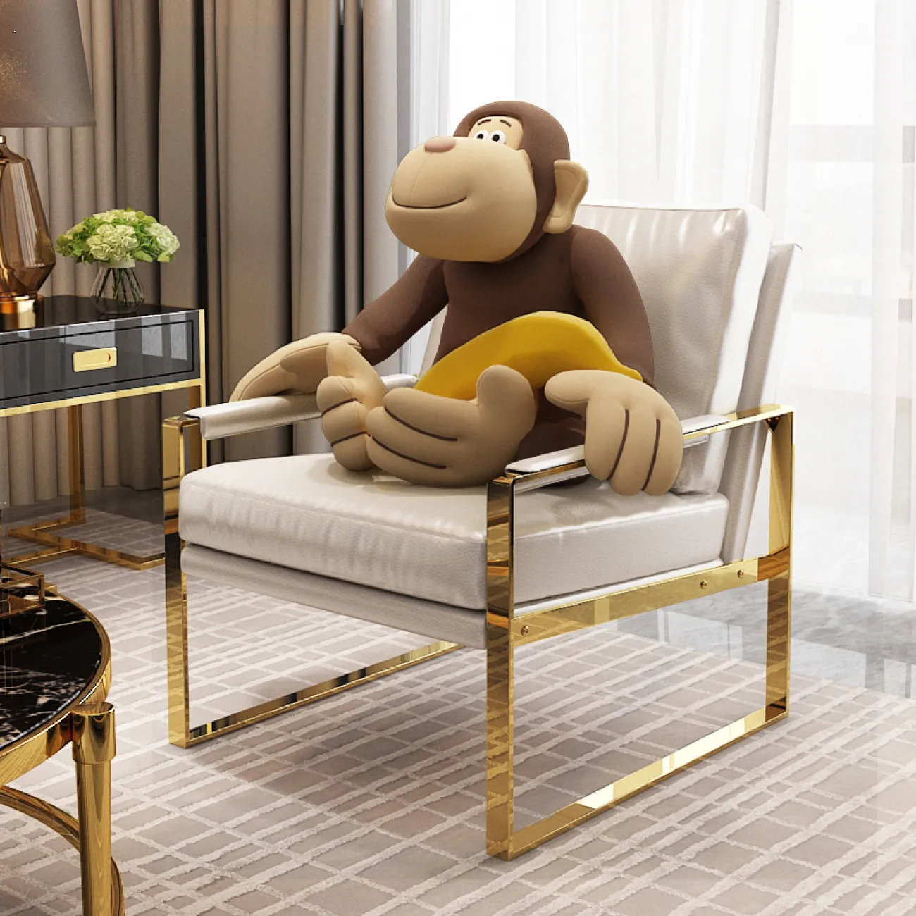 Удобное одноместное кресло для гостиной LaLume MB20987-23