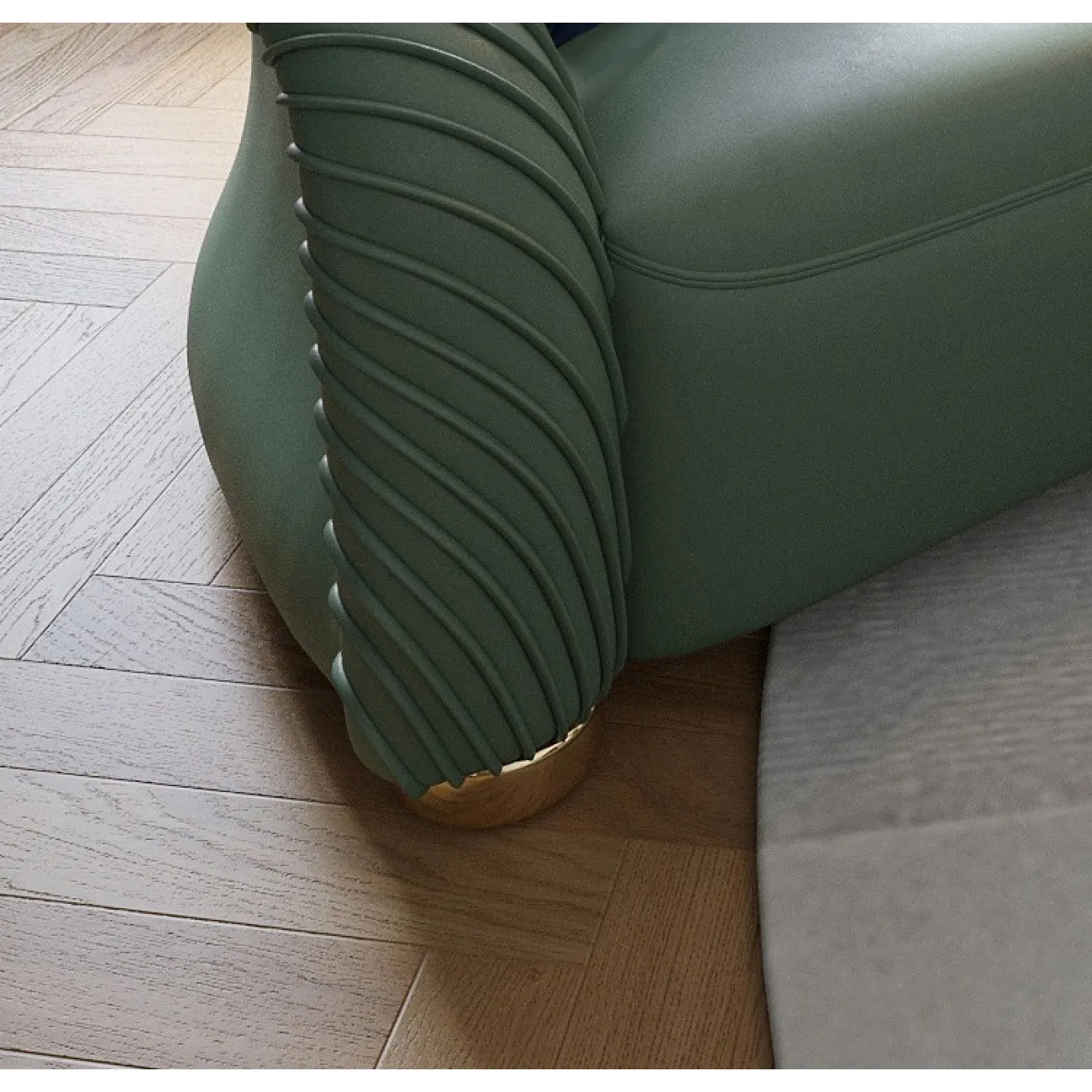 Кожаный диван в итальянском стиле LaLume MB20990-23