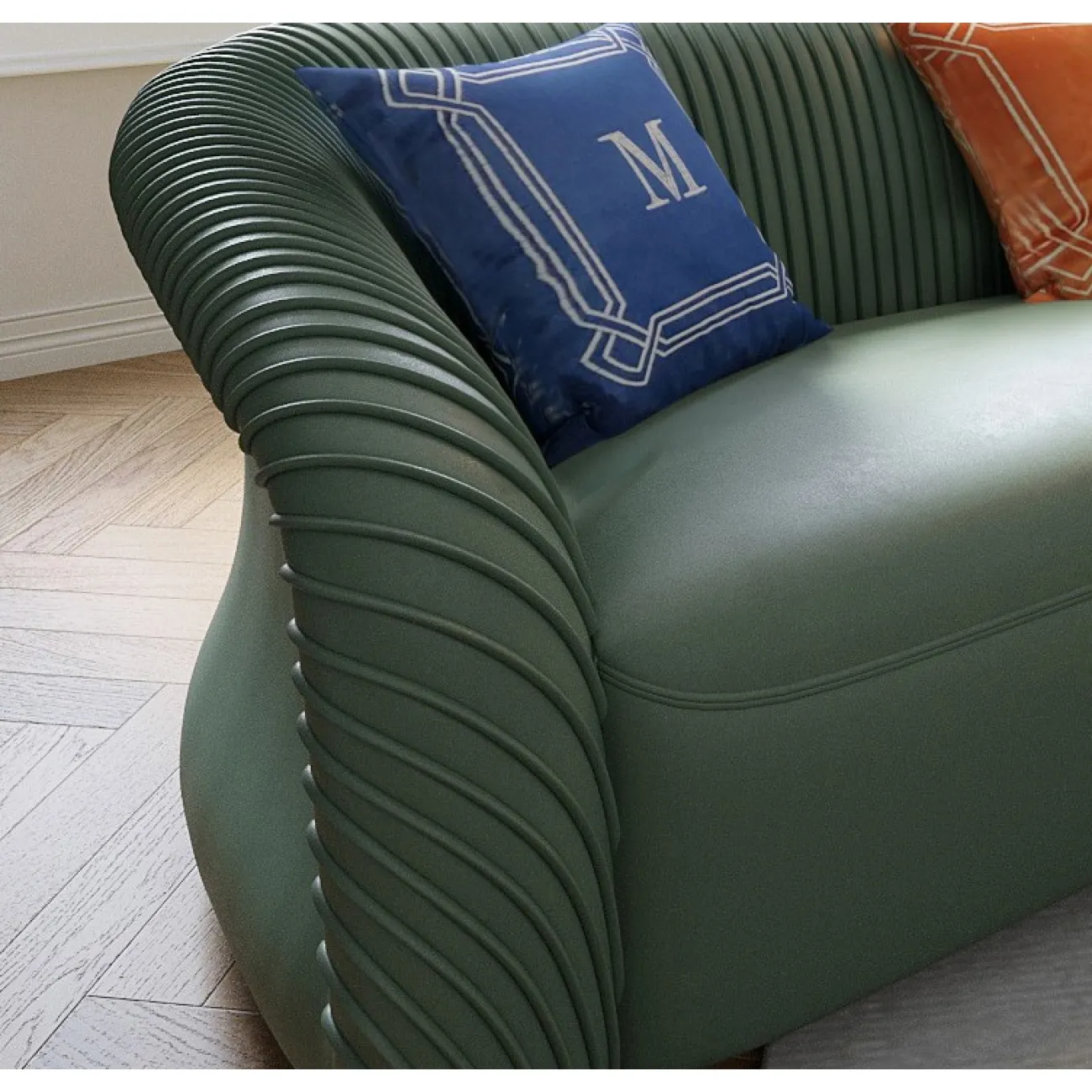 Кожаный диван в итальянском стиле LaLume MB20990-23