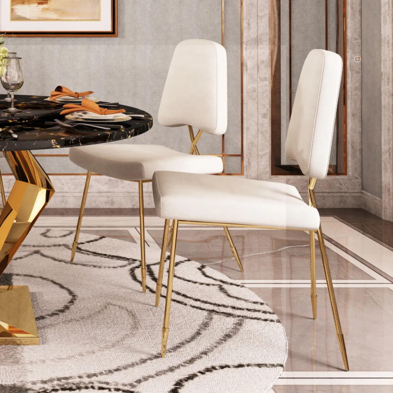 Мягкий минималистический стул LaLume MB20991-23