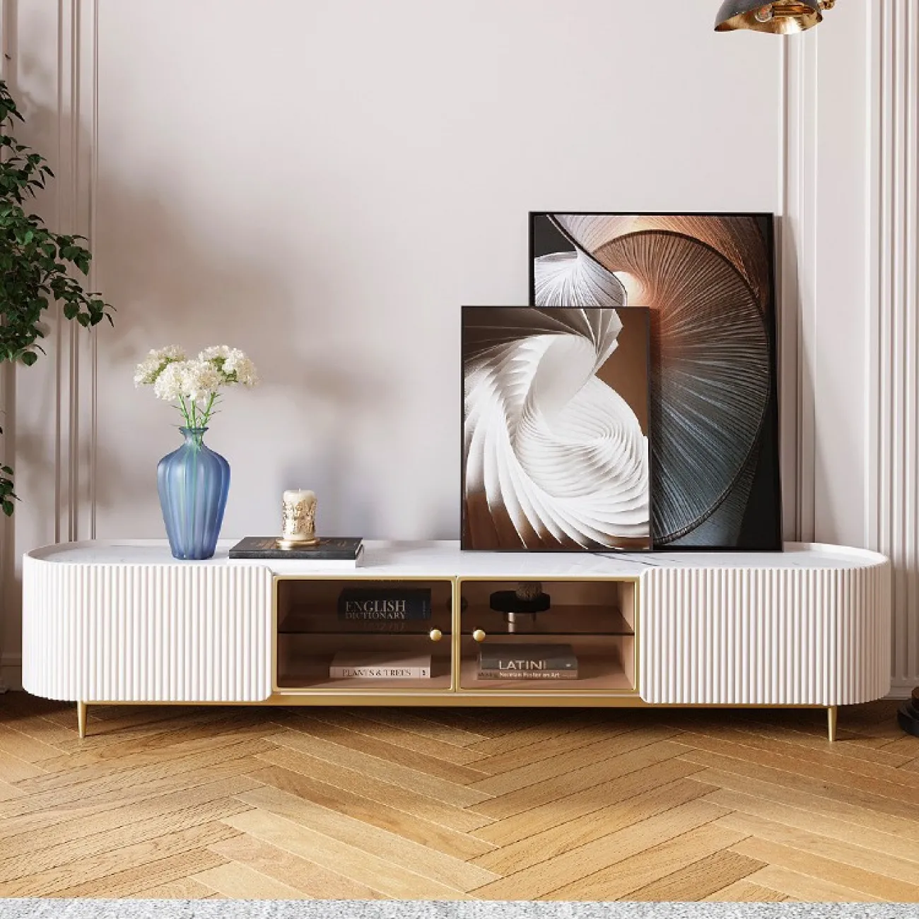 Стильный комод под ТВ LaLume MB20998-23 Стильный комод под ТВ LaLume MB20998-23