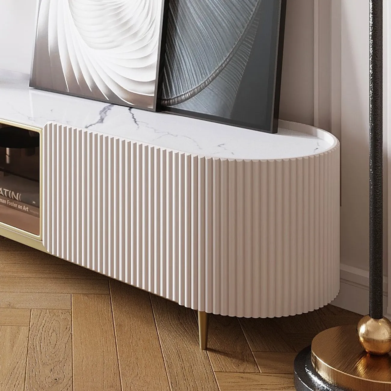 Стильный комод под ТВ LaLume MB20998-23 Стильный комод под ТВ LaLume MB20998-23