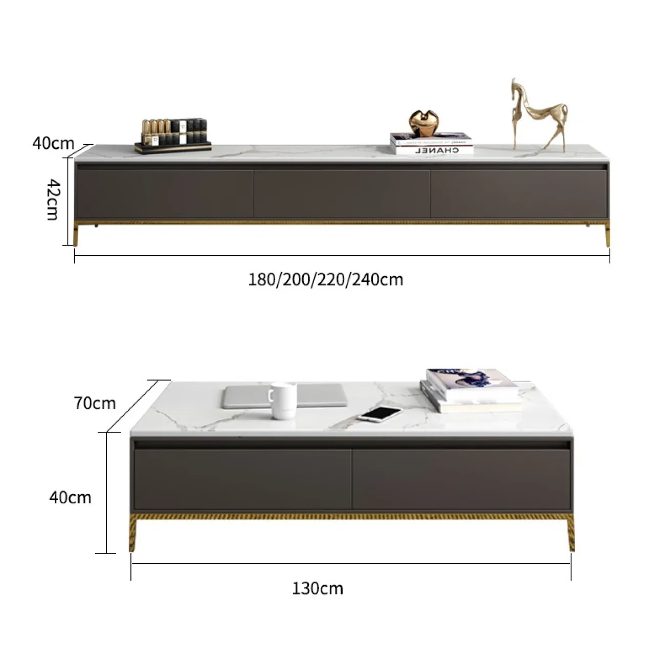 Современный комод под ТВ для гостиной LaLume MB21003-23