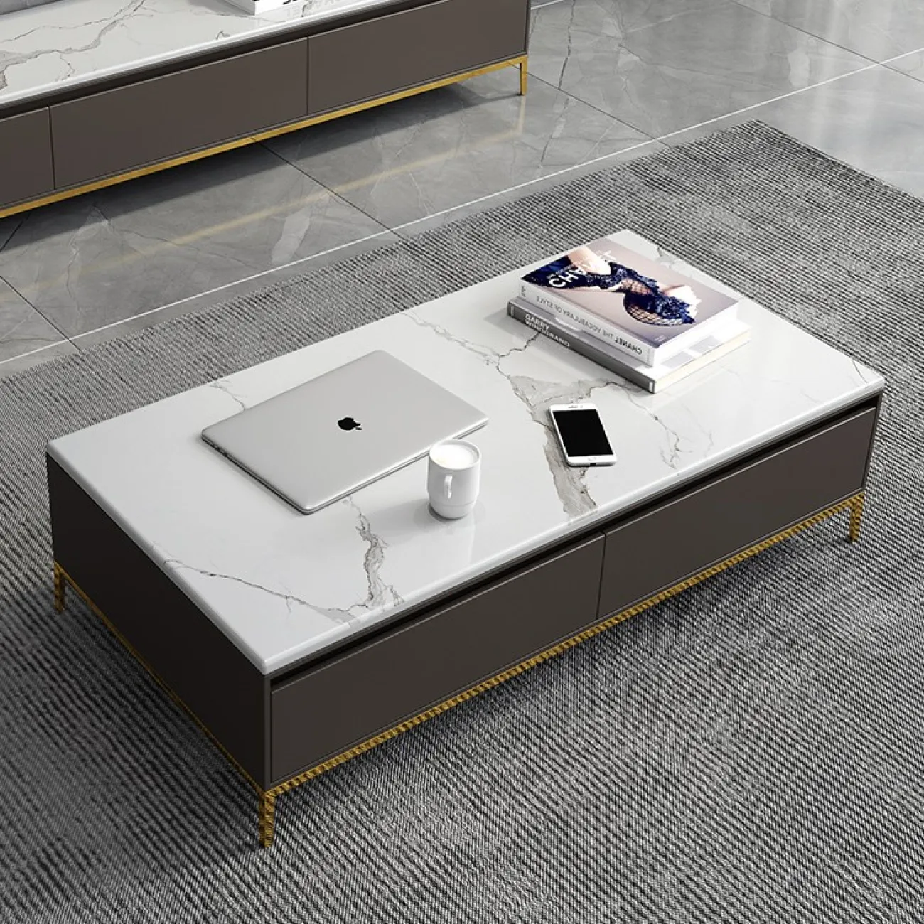 Современный комод под ТВ для гостиной LaLume MB21003-23