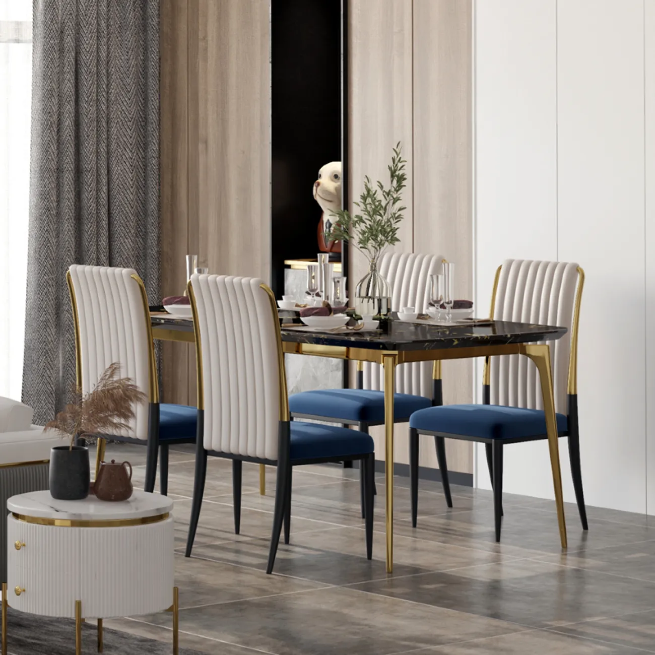 Мраморный обеденный стол для гостиной LaLume MB21006-23