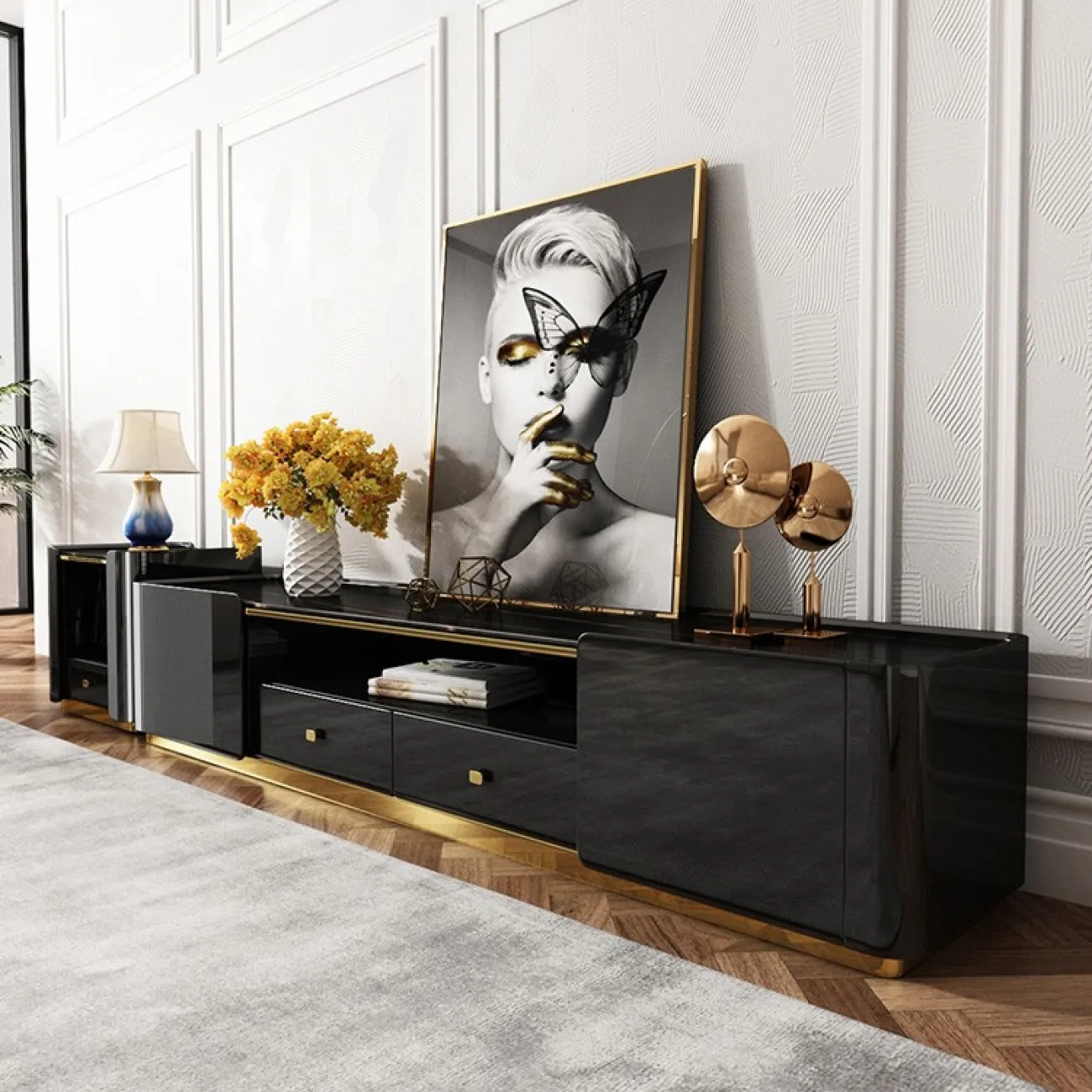 Стильная ТВ тумба для гостиной LaLume MB21007-23