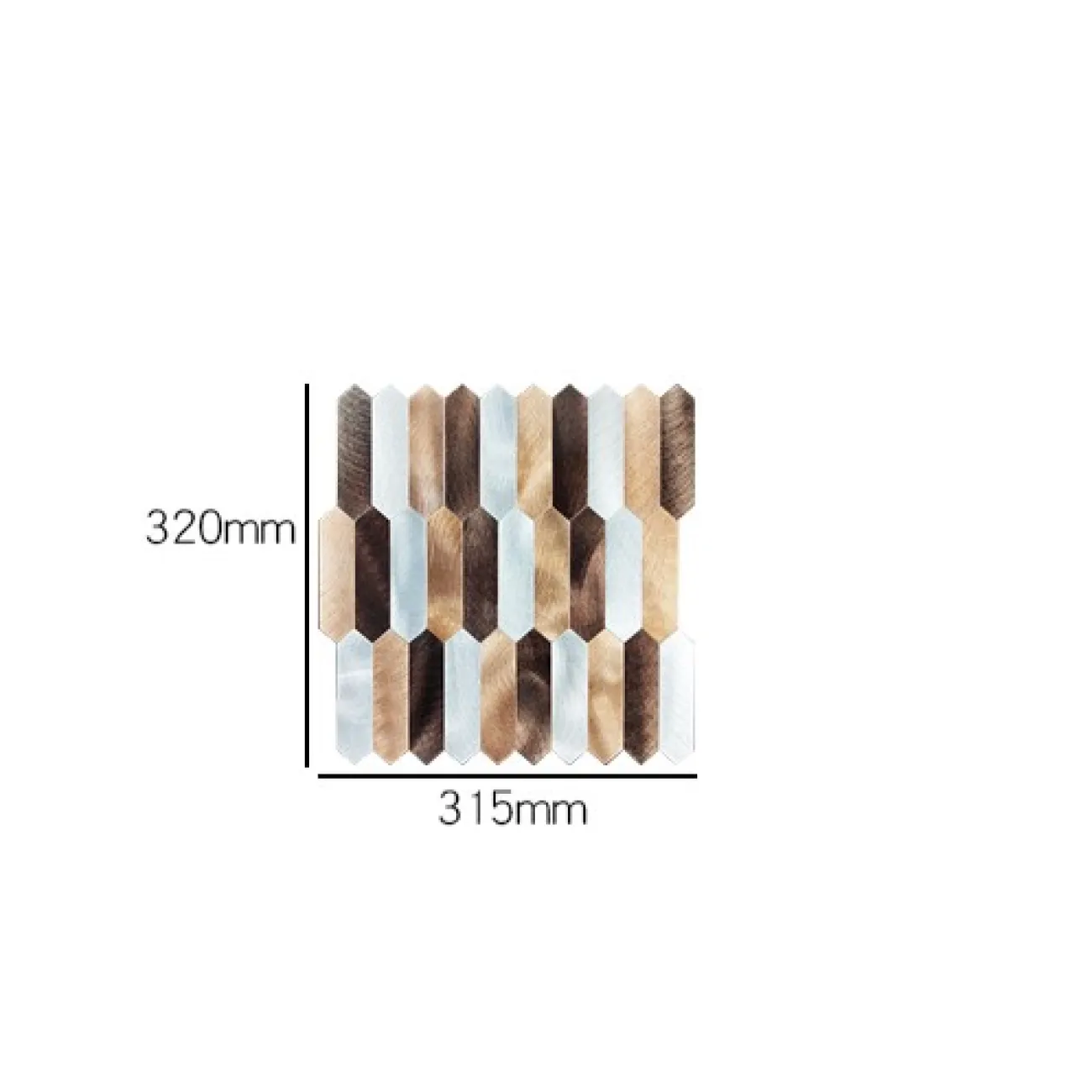 Современная металлическая 3д плитка на самоклеящаяся основе LaLume MB20800-23 Современная металлическая 3д плитка на самоклеящаяся основе LaLume MB20800-23