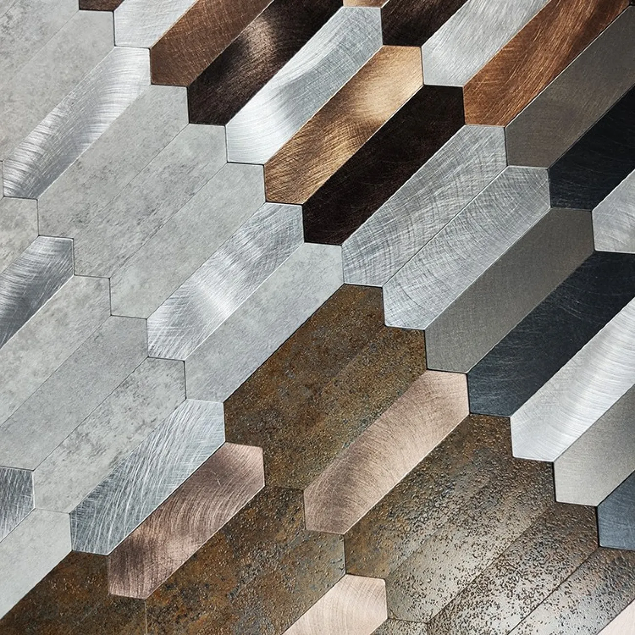 Современная металлическая 3д плитка на самоклеящаяся основе LaLume MB20800-23 Современная металлическая 3д плитка на самоклеящаяся основе LaLume MB20800-23