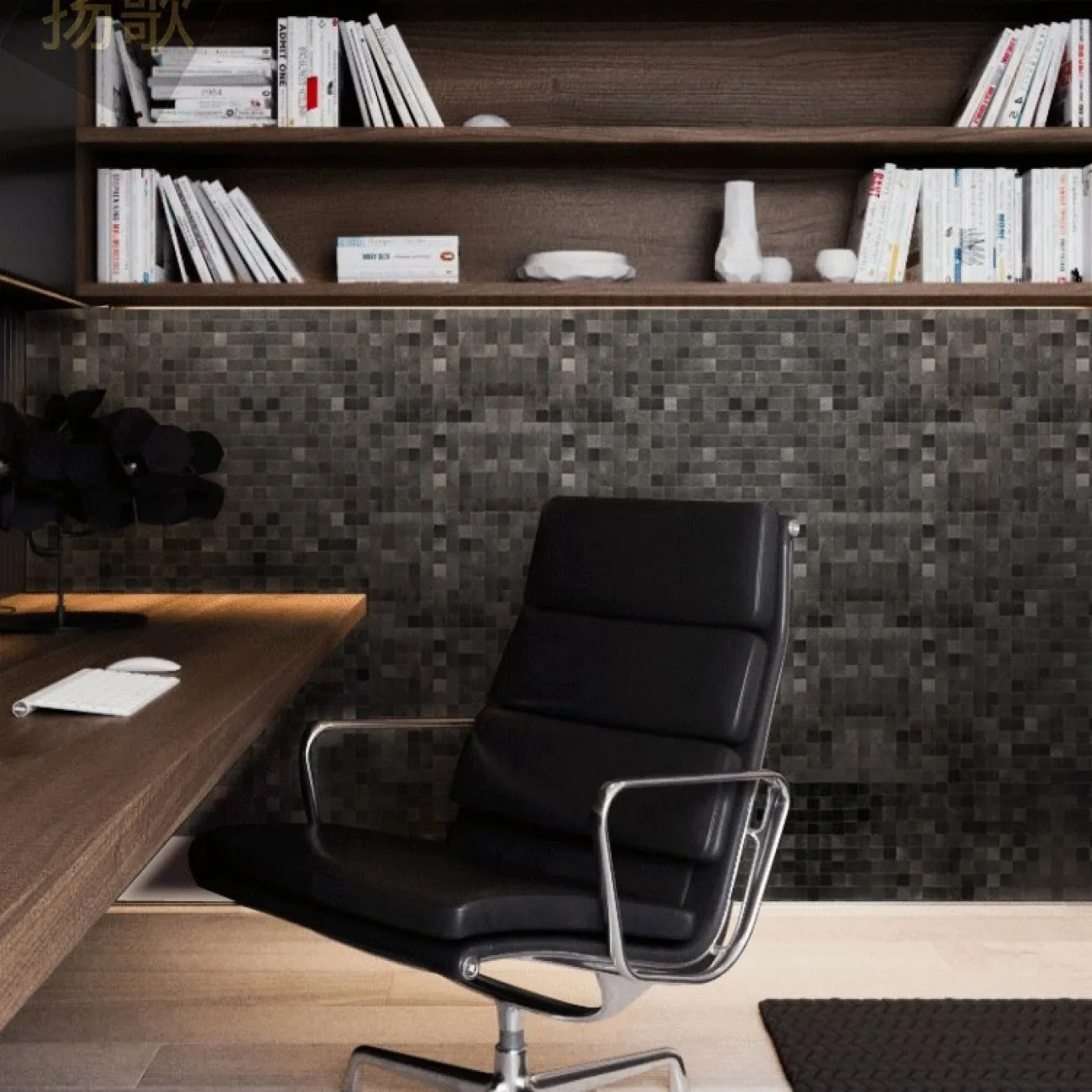 Современная металлическая 3д плитка на самоклеящаяся основе LaLume MB20801-23