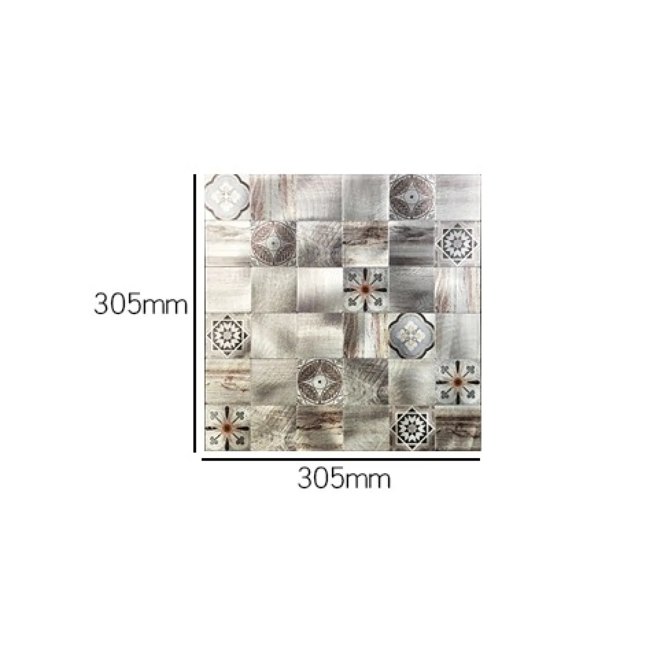 Металлическая 3д плитка на самоклеящаяся основе с узорами LaLume MB20806-23 Металлическая 3д плитка на самоклеящаяся основе с узорами LaLume MB20806-23
